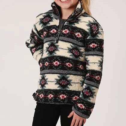 Girl's Aztec Polar Fleece 1 Girl's Aztec Polar Fleece
