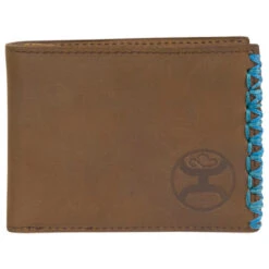 Hooey Brown And Turquoise Laced Bifold Wallet