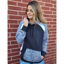 Hooey Savannah Black & White Cheetah Hoodie