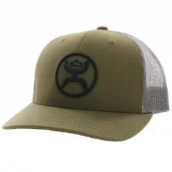 Hooey Mid Profile Olive/Grey Cap-Hooey O Logo