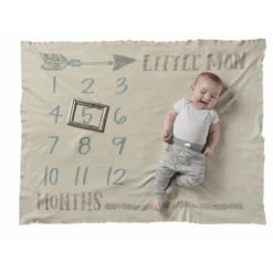 "Little Man" First Years Milestone Blanket