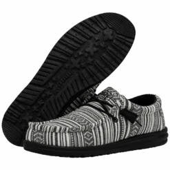 Heydude Hey Dude Wally Serape Black Gravel -Western Cowboy Equipment Sale 40017 0YB WALLYSERAPE BLACKGRAVEL PAIRBOTTOM