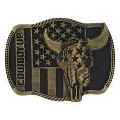 Montana Silversmiths Cowboy Up Strength In Heritage Attitude Buckle