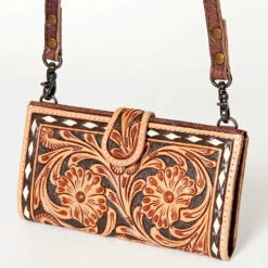 American Darling Tooled Leather/Buckstitch Clutch