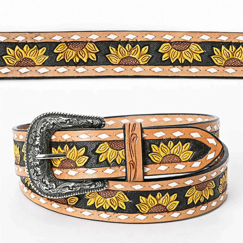 American Darling Tooled Sunflower Belt 1 American Darling Tooled Sunflower Belt