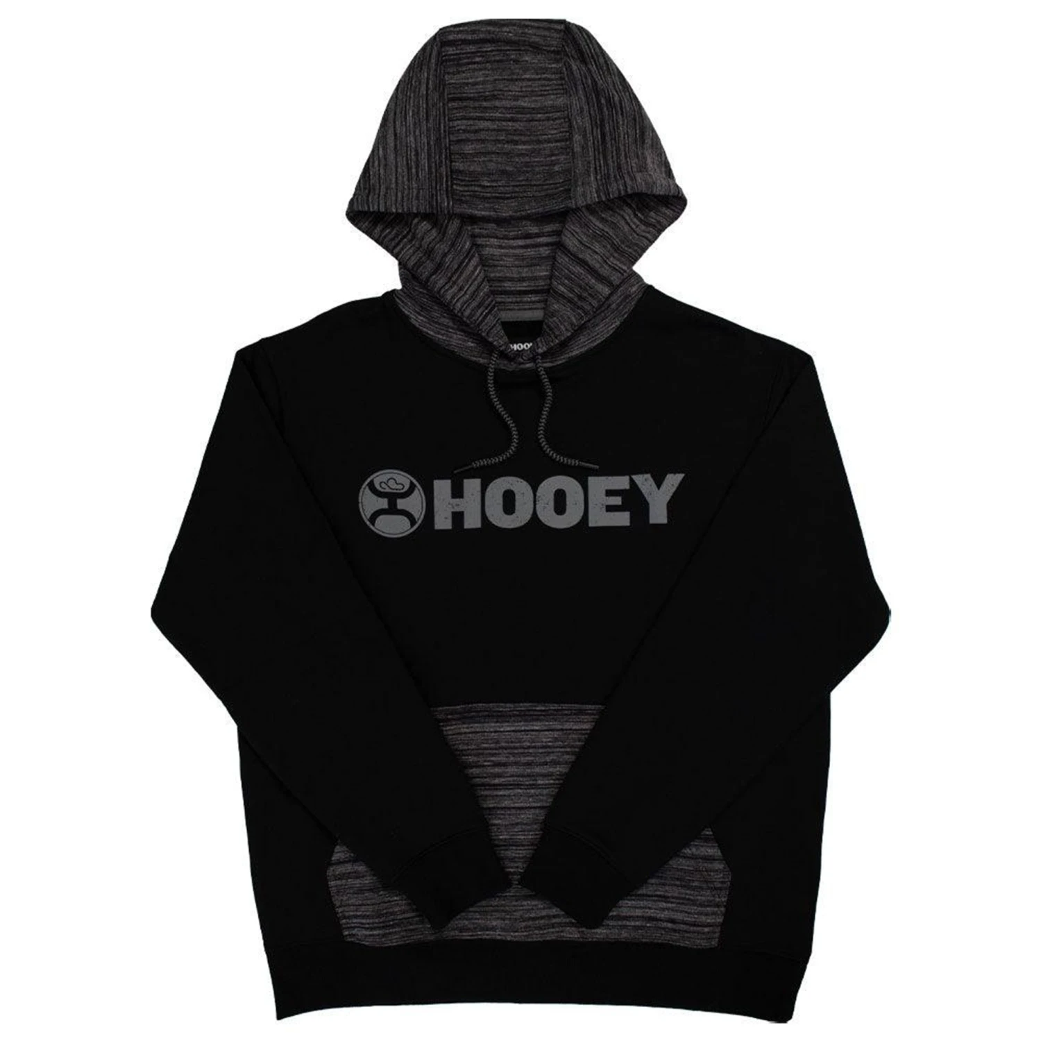 HOOey "Lock-Up" Black Hoodie With Grey Logo 2 HOOey "Lock-Up" Black Hoodie With Grey Logo - Image 2