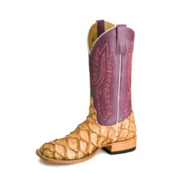 Men's Big Bass Purple Horse Power Square Toe Boot