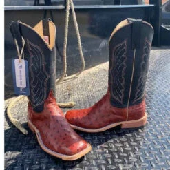 Anderson Bean Almond Full Quill Ostrich Boots -Western Cowboy Equipment Sale IMG 6727