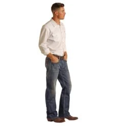 Rock & Roll Double Barrel Boot Cut Jeans -Western Cowboy Equipment Sale RRMD0SRZPHb