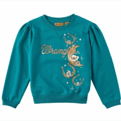 Wrangler Girls Teal/Gold Dreamy Sweatshirt