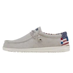 Heydude Hey Dude Mens Wally Shoe Off White Patriotic