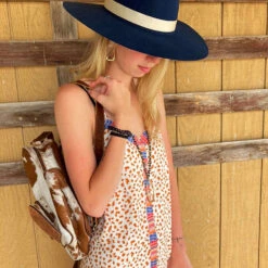 Cream And Camel Dress With Aztec Embroidery -Western Cowboy Equipment Sale patterndress